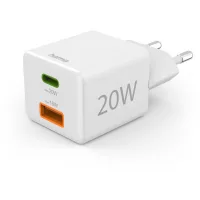Hama hálózati töltő USB + TYPE-C "PD,QC", 20W