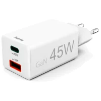 Hama hálózati töltő USB + TYPE-C "PD,QC", 45W