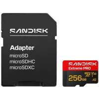   SanDisk Extreme PRO microSDXC 256GB U3 V30 A2 (UHS-I) memóriakártya (250/170 MB/s) (00226958)