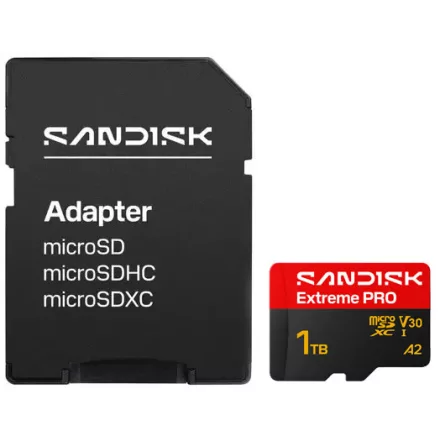 SanDisk Extreme PRO microSDXC 1TB U3 V30 A2 (UHS-I) memóriakártya (250/170 MB/s) (00226960)