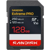   SanDisk SDXC Extreme PRO 128GB U3 V30 (UHS-I) memóriakártya (250/120 MB/s) (00226963)