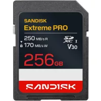  SanDisk SDXC Extreme PRO 256GB U3 V30 (UHS-I) memóriakártya (250/170 MB/s) (00226964)