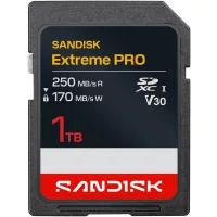   SanDisk SDXC Extreme PRO 1TB U3 V30 (UHS-I) memóriakártya (250/170 MB/s) (00226966)