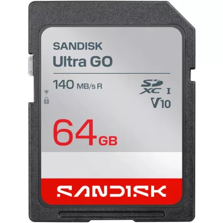 SanDisk SDXC Ultra GO 64GB U1 V10 (UHS-I) memóriakártya (140 MB/s) (00226973)