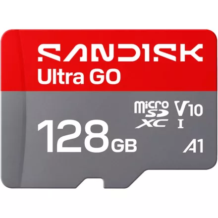 SanDisk Ultra GO microSDXC 128GB U1 V10 A1 (UHS-I) memóriakártya (190MB/s)  (00226979)