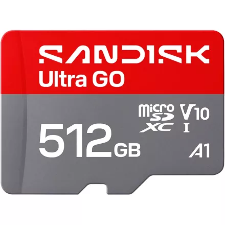 SanDisk Ultra GO microSDXC 512GB U1 V10 A1 (UHS-I) memóriakártya (190MB/s)  (00226981)