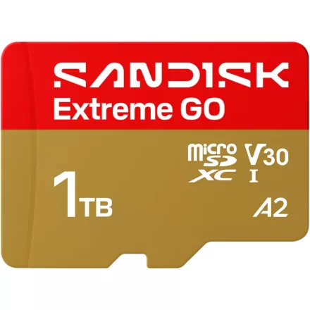 SanDisk Extreme GO microSDXC 1TB U3 V30 A2 (UHS-I) memóriakártya (240/160MB/s)  (00226994)