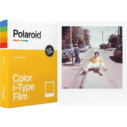Polaroid színes i-Type film, fotópapír fehér kerettel (8 lap)