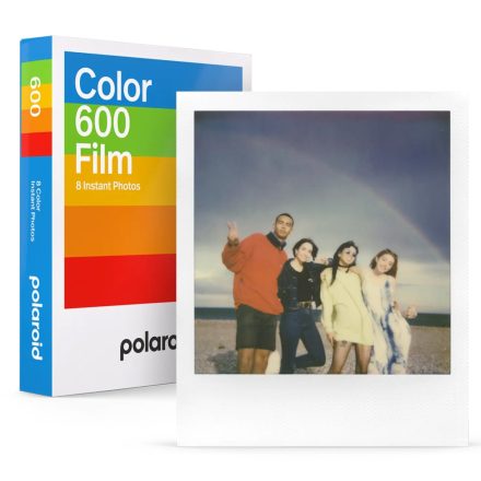 Polaroid színes 600 film, fotópapír fehér kerettel (8 lap)