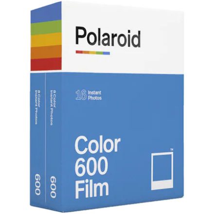 Polaroid színes 600 film, fotópapír fehér kerettel (dupla csomag)