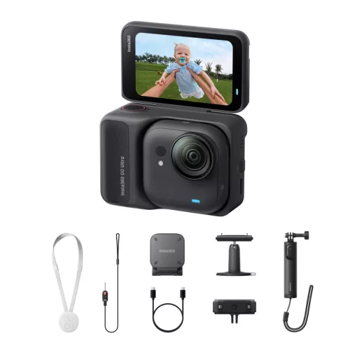 Insta360 GO Ultra mini akciókamera, Creator Bundle (fekete)