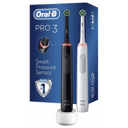 Oral-B PRO3 3900 elektromos fogkefe Cross Action fejjel + bónusz markolat (10PO010310)
