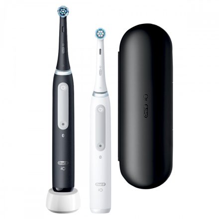 Oral-B iO4 DuoPack Black+White elektromos fogkefe csomag (fekete és fehér) (10PO010376)