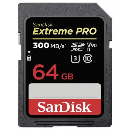 SanDisk SDXC Extreme PRO 64GB U3 V90 (UHS-II) (300MB/s) (121505)