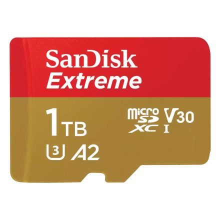 SanDisk Extreme microSDXC 1TB 190MB/s A2 Class 10 UHS-I V30 U3 + adapter
