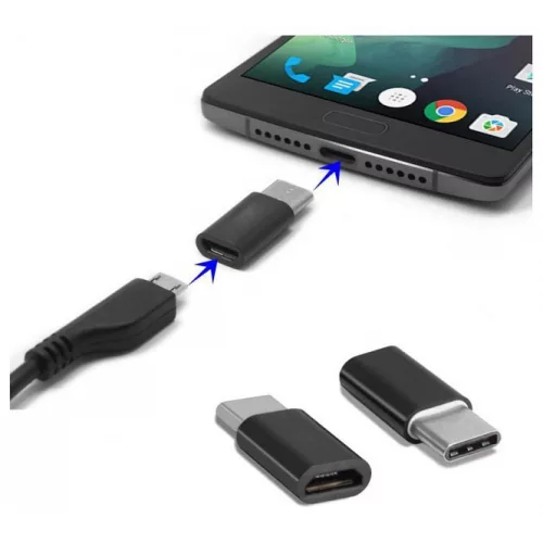   Blueline prémium microUSB C - microUSB konverter (aluminium)