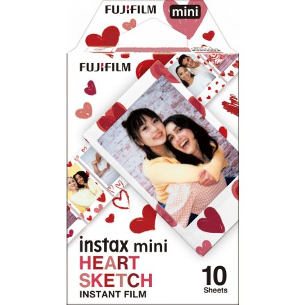 Fujifilm Instax Mini Heart Sketch fotópapír (10 lap)