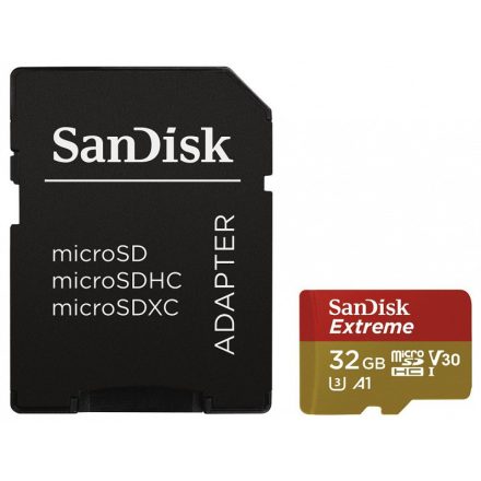SanDisk Extreme microSDHC V30 A1 32GB + adapter (173420)
