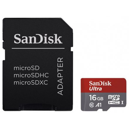 SanDisk Mobile Ultra microSDHC A1 16GB (98MB/s) + app + adapter (173446)
