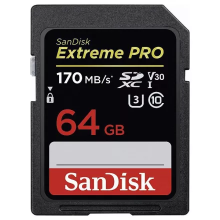 SanDisk Extreme PRO SDXC 64GB (170MB/s) (használt)