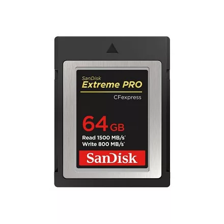 SanDisk Extreme PRO CFExpress Type B 64GB memóriakártya (1500/800 MB/s sebesség) (használt)
