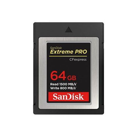 SanDisk Extreme PRO CFExpress Type B 64GB memóriakártya (1500/800 MB/s sebesség) (186484)