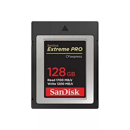SanDisk Extreme PRO CFExpress 128GB memóriakártya (1700/1200 MB/s sebesség) (186485) (használt)