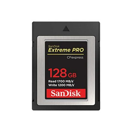 SanDisk Extreme PRO CFExpress Type B 128GB memóriakártya (1700/1200 MB/s sebesség) (186485)