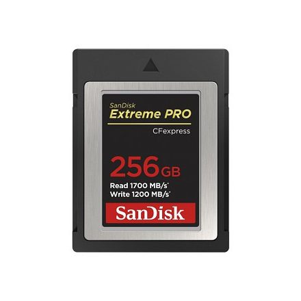 SanDisk Extreme PRO CFExpress Type B 256GB memóriakártya (1700/1200 MB/s sebesség) (186486)