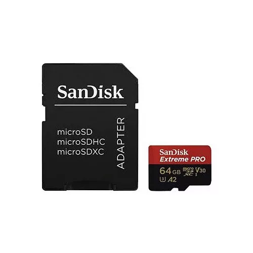   SanDisk Extreme PRO microSDXC V30, A2 64GB + adapter (200MB/s) (214503)
