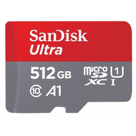 SanDisk Ultra microSDXC 512GB 150MB/s A1 Class 10 UHS-I + adapter