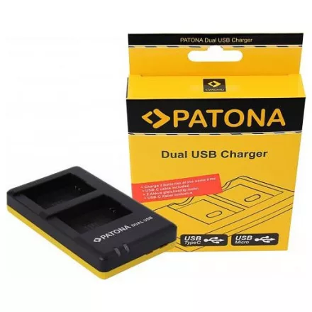 Patona Dual Akkutöltő Sony NP-FW50, NPFW50 - Micro USB kábellel (használt)