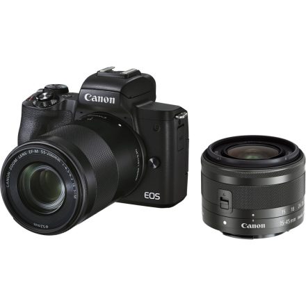 Canon EOS M50 Mark II kit (EF-M 15-45mm f/3.5-6.3 IS STM + EF-M 55-200mm f/4.5-6.3 IS STM) (fekete)