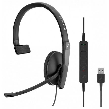 Epos-Sennheiser ADAPT SC 130 USB Egyoldalas USB headset, kábelbe épített hívásvezérlővel