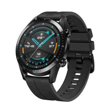 Huawei Watch GT 2 Sport okosóra (46mm) (Fekete szilikon)