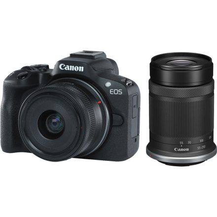 Canon EOS R50 kit (RF-S 18-45mm + RF-S 55-210mm) (fekete)