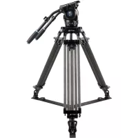   Sirui BCT-3203 broadcast 10x carbon tripod BCH-30 fluid videófejjel