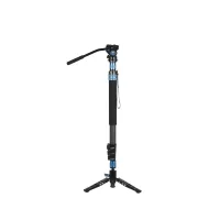   Sirui P-424FL carbon monopod 3 lábú állványtalppal és VA-5 fluid videofejjel
