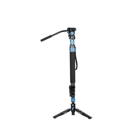 Sirui P-424FS carbon monopod 3 lábú állványtalppal és VA-5 fluid videofejjel