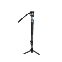   Sirui P-424FL carbon monopod 3 lábú állványtalppal és VH-10 fluid videofejjel
