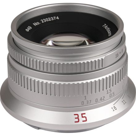 7Artisans 35mm f/1.4 APS-C (Canon RF) (ezüst)