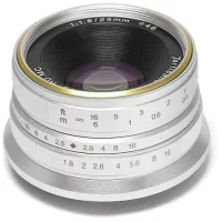 7Artisans 25mm f/1.8 APS-C (Fujifilm X) (ezüst)