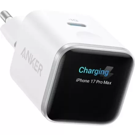 Anker Nano 45W 1C Smart Display hálózati töltő (fehér)