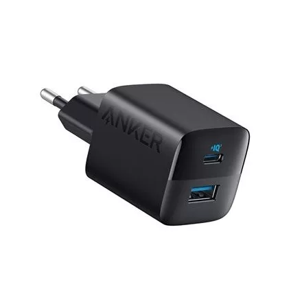Anker hálózati töltő, 323, 33w, usb-c, usb-a, eu, (fekete)