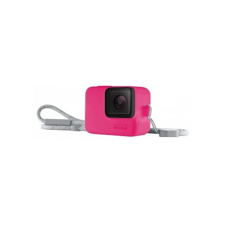 GoPro Sleeve + Lanyard (HERO7/HERO6 Black) (szilikon tok és pánt) (Electric Pink) (ACSST-011)