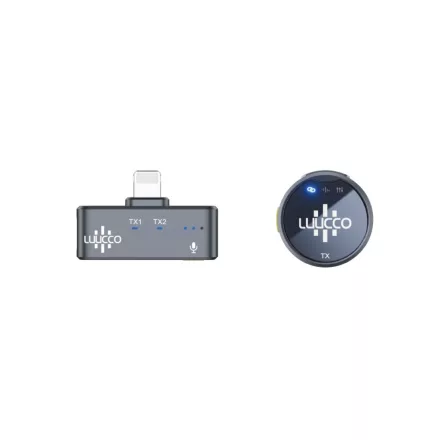 Luucco AirWave K1 vezeték nélküli csíptetős lavalier mikrofon Apple Lightning csatlakozóval, mágneses rögzítővel