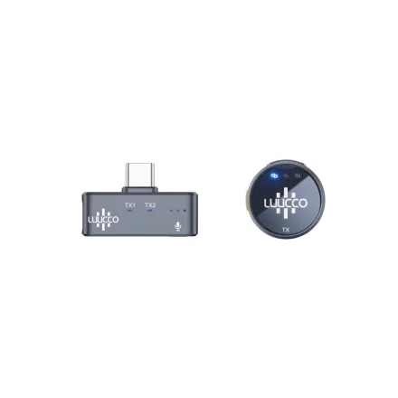 Luucco AirWave K1 vezeték nélküli csíptetős lavalier mikrofon USB-C csatlakozóval, mágneses rögzítővel