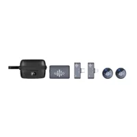   Luucco AirWave K2 Combo vezeték nélküli csíptetős lavalier mikrofon készlet USB-C és Lightning csatlakozóval, mágneses rögzítéssel