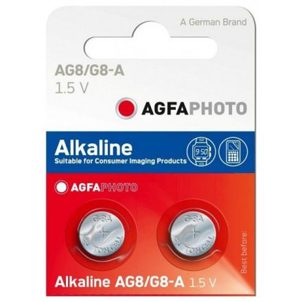Agfaphoto alkáli gombelem LR55 AG8 (2db)