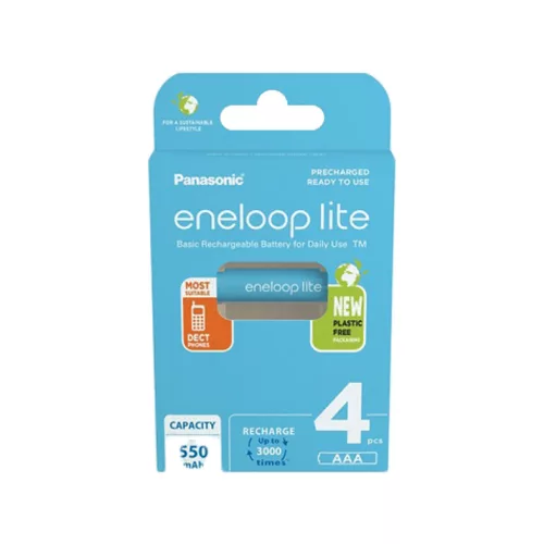Panasonic eneloop Lite 4db AAA 550mAh Ni-MH akkumulátor